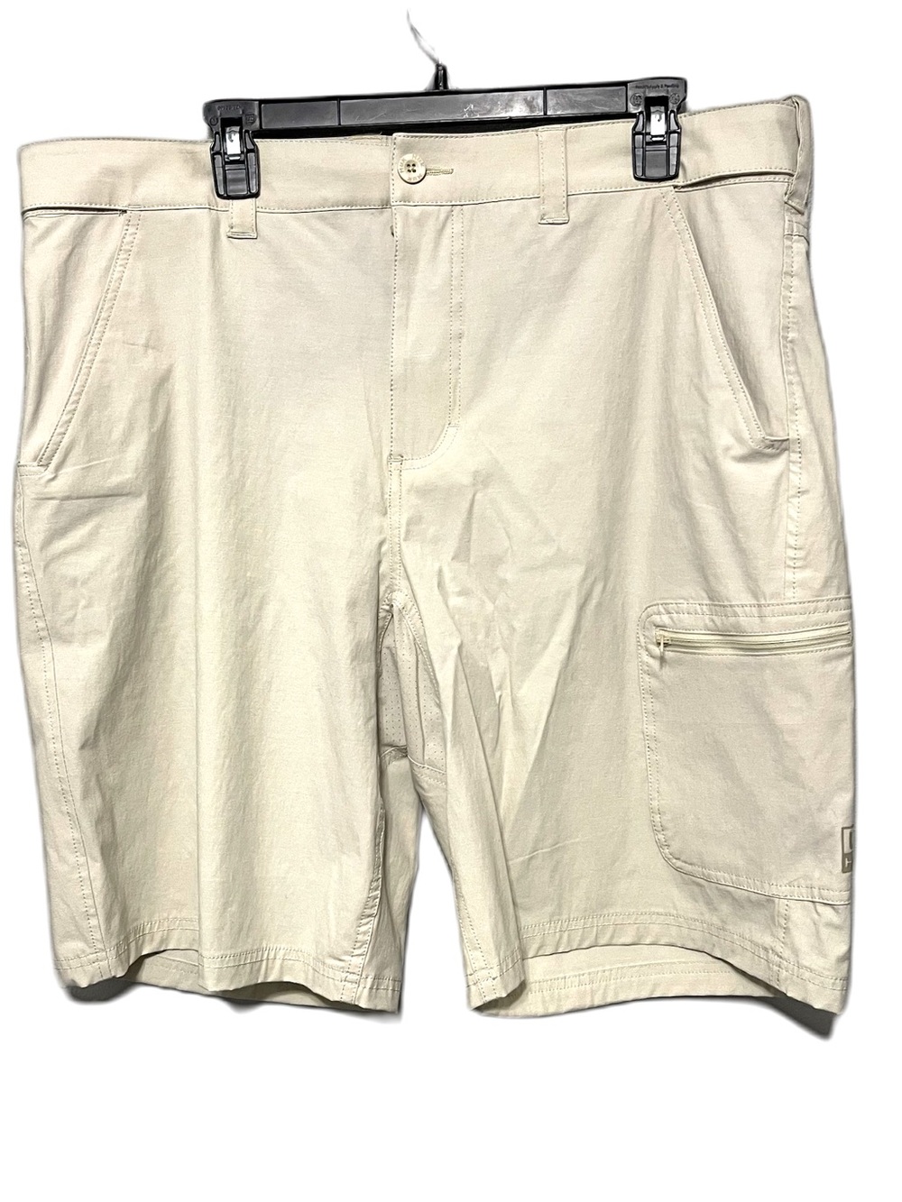 HUK Performance Outdoor Shorts Beige Pockets Fishing Casual Mens XL